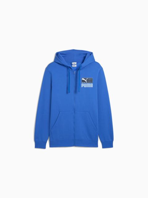 PUMA House of Graphics Men's Zip-Up Fleece Hoodie