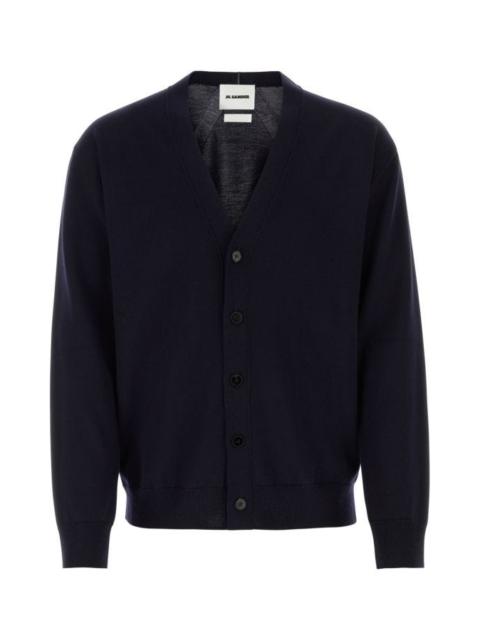 Jil Sander Man Midnight Blue Wool Cardigan