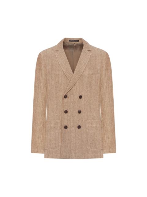 GIORGIO ARMANI DOUBLE-BREASTED LINEN JACKET