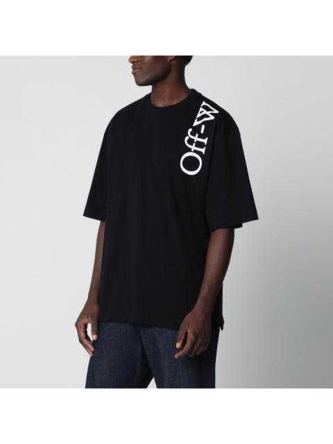 Off-White Off-White Crewneck T-Shirt With Printed Logo In Black Cotton Men