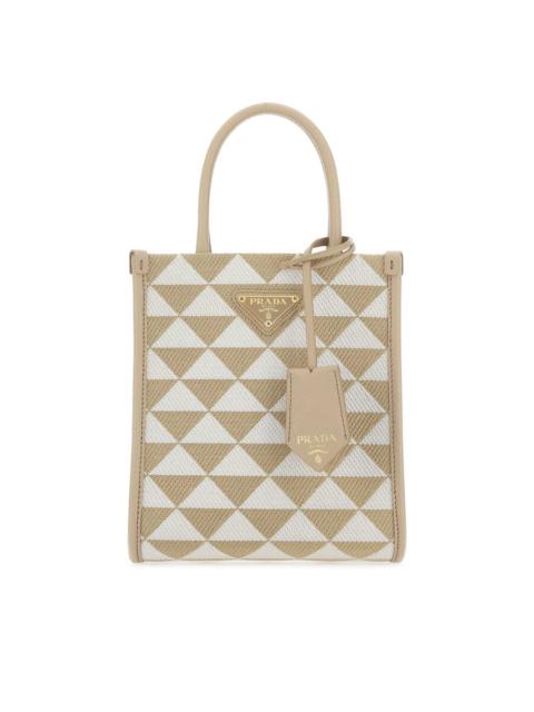 Prada Prada Embroidered Fabric Micro Symbole Handbag