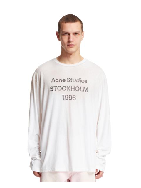 Acne Studios White Long Sleeve T-shirt