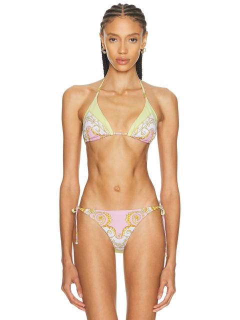 VERSACE Tie Bikini Top