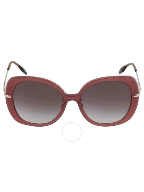 Burberry Burberry Eugenie Grey Gradient Butterfly Ladies Sunglasses BE4374F 40228G 55