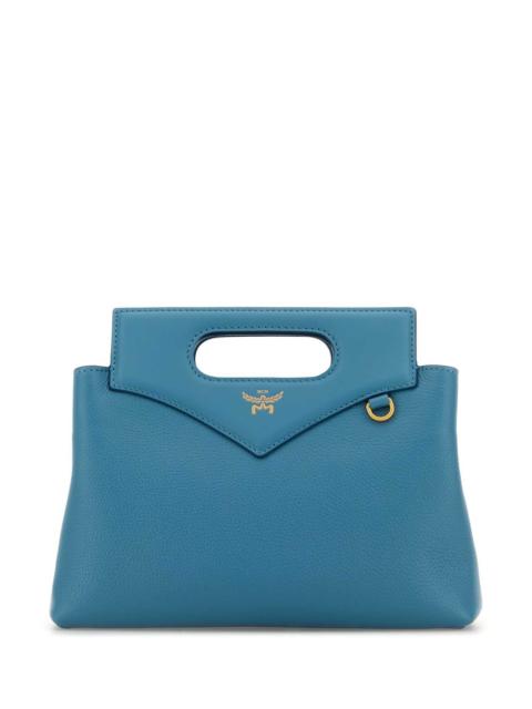 MCM Mcm Women Turquoise Leather Mini Soft Diamond Handbag