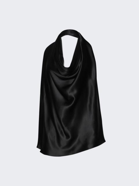 WARDROBE.NYC Satin Halter Blouse Black