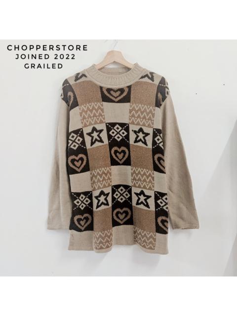 Other Designers Japanese Brand - Vintage MOCOLLE Full Print Rare Knitwear Sweater