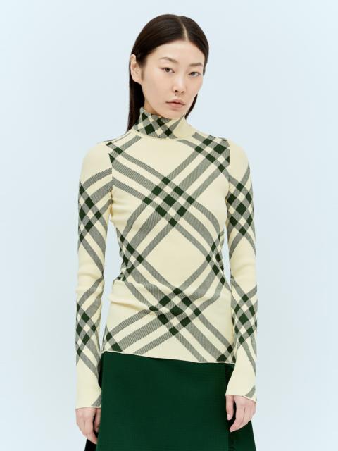 Burberry Ribbed Check Sweater