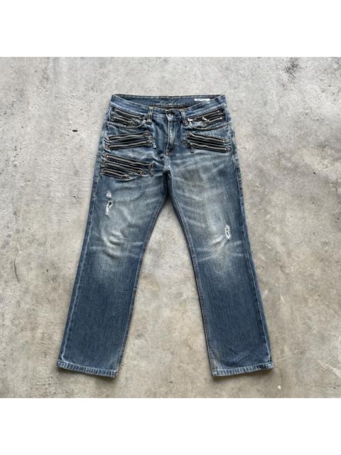 Other Designers Japanese Brand - Vintage Bondage Style Faded 18Pocket Denim Jeans Pants RARE