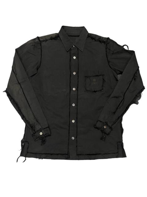 mastermind JAPAN mastermind distressed black shirt