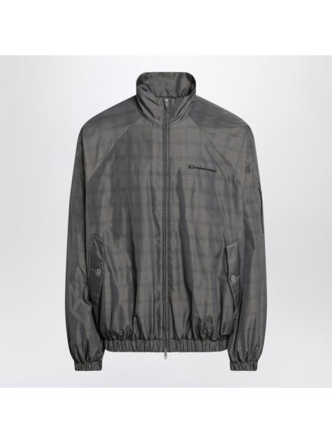 BALENCIAGA Balenciaga Grey/Blue Nylon Zip-Up Jacket Men