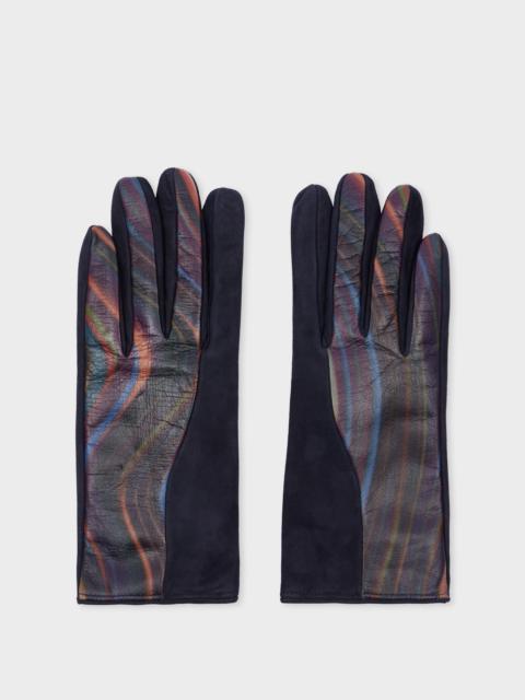 Paul Smith Women's Midnight Swirl Leather Gloves