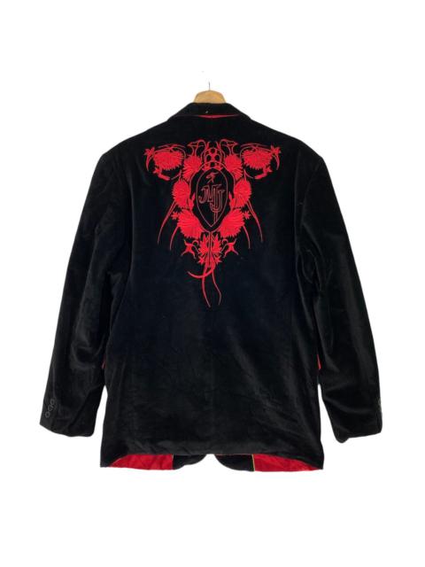 Very Rare - 💥Japanese Brand Embroidery Velvet Blazer Jacket
