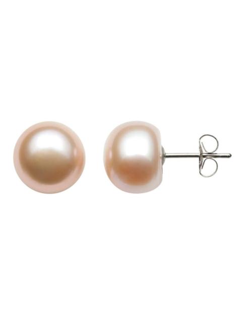 Other Designers Belacqua 6-7mm Pink Freshwater Button Pearl Stud Earrings in Sterling Silver Jewelry for Women