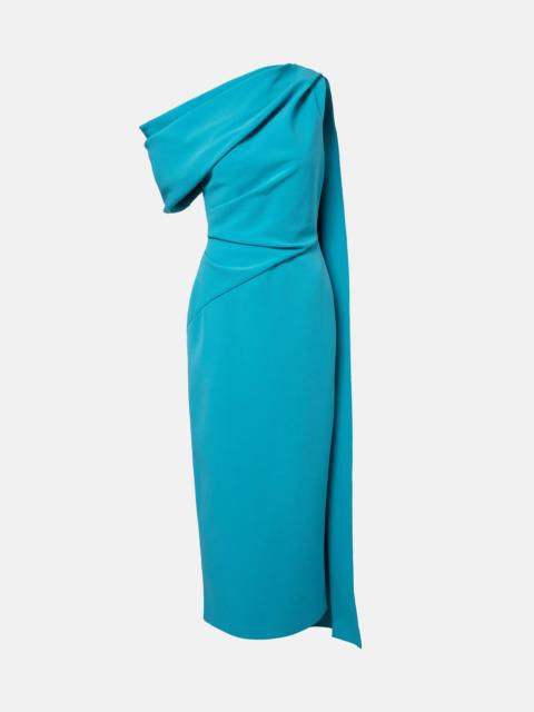 Roksanda Maite caped crêpe midi dress