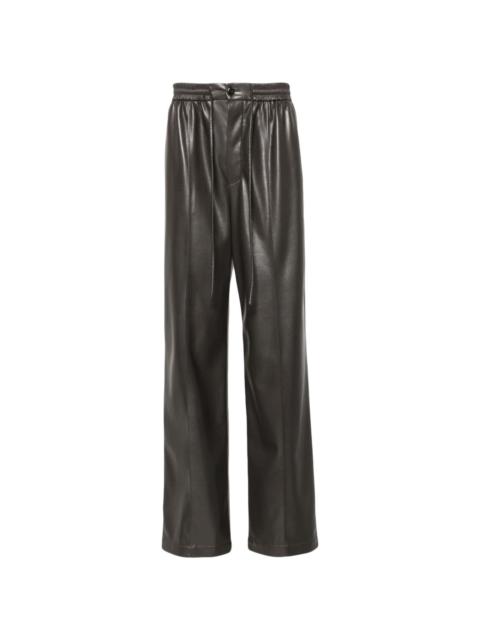 drawstring-waist straight trousers