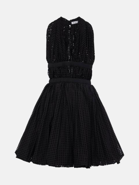 Alaïa Deesse cotton-blend minidress