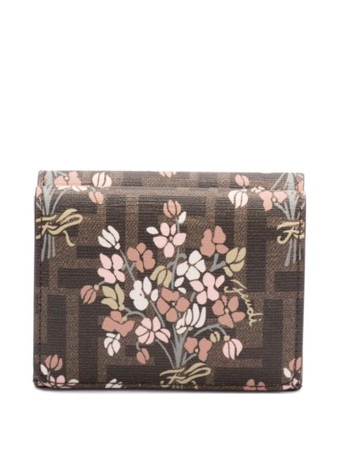 FENDI Fendi Women Fendi Flower Bouquet Ff Fabric Medium Tri-Fold Wallet