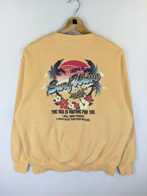 Other Designers Vintage - Steals🔥Vintage Sweatshirt Tropical Surf Wave Backhit