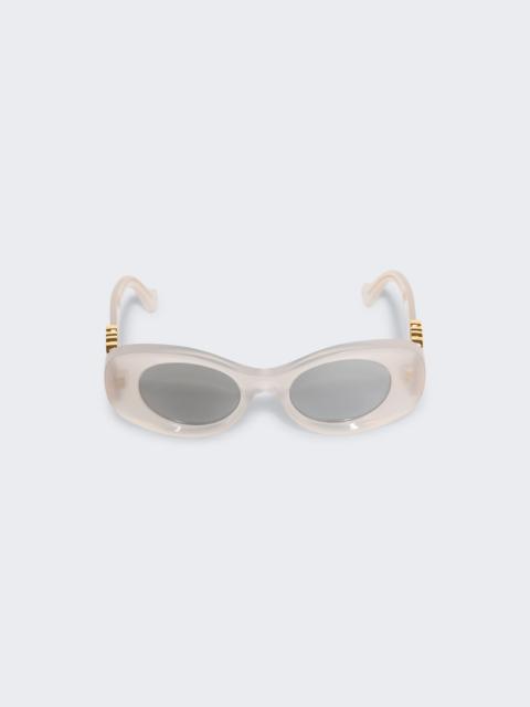 Loewe Beveled Oval Maxi Anagram Sunglasses Ivory