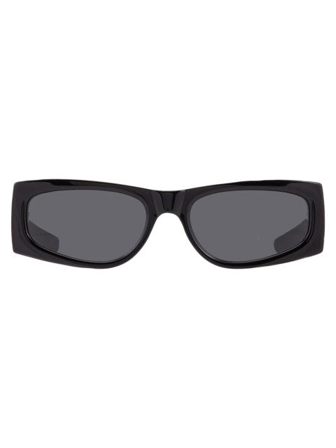 SAINT LAURENT Open Box - Saint Laurent Black Rectangular Ladies Sunglasses SL M140 001 56