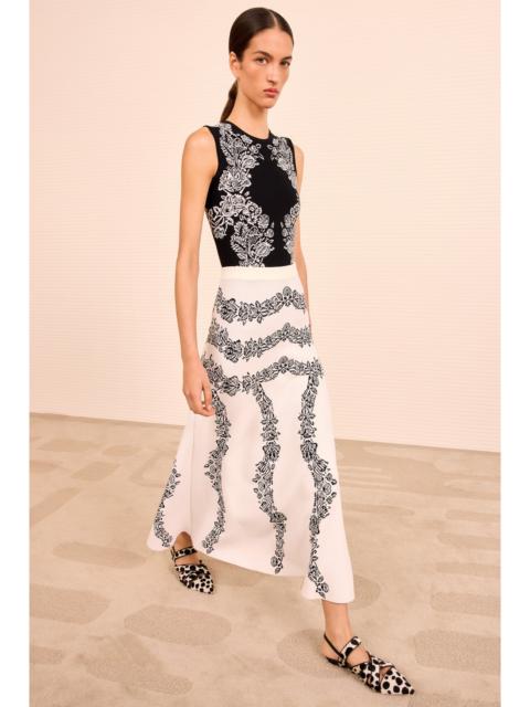 ULLA JOHNSON Valencia Jacquard Midi Skirt