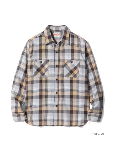 SUGAR CANE SC29562 Twill Check Work Shirt -Gray