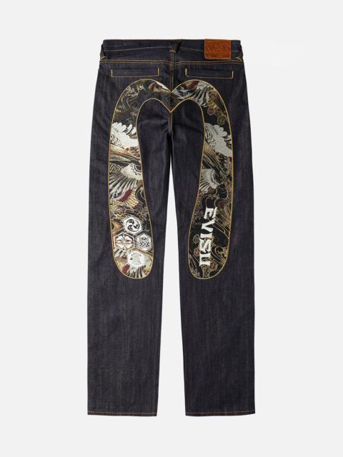EVISU Brocade Inserted Daicock with Logo Embroidery Regular Fit Jeans #2000