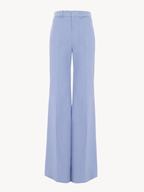 Chloé High-Rise Flared Pants Linen Crêpe