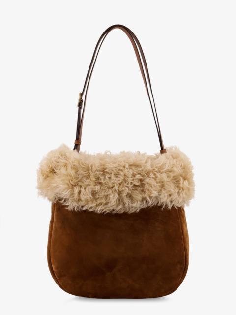 SAINT LAURENT Saint Laurent Women Suede Shoulder Bag With Shearling Profile