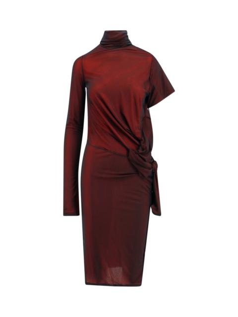 Maison Margiela Viscose Dress With Asymmetric Sleeves