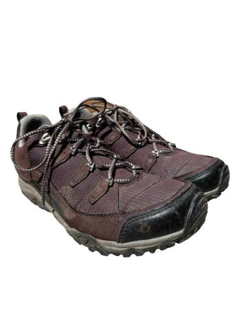 Oboz Juniper Trail Hiking Shoes Low Top Lace Up Mesh Leather Plum Size 9.5