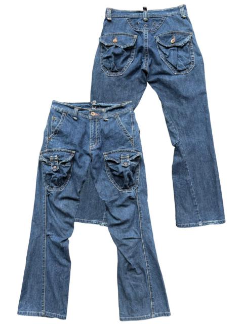 Other Designers Vintage Edwin Cargo Multipocket Bondage Flare Jeans 31x31