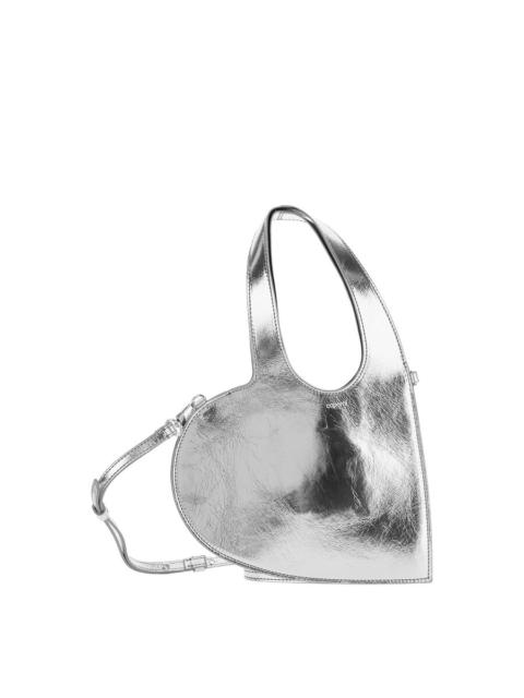 COPERNI Coperni heart Heart-shaped Metallic Crossbody Bag With Logo Lettering On The Front And Cut-out On Th