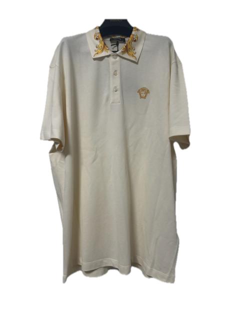 VERSACE Versace Cream White Polo Shirt