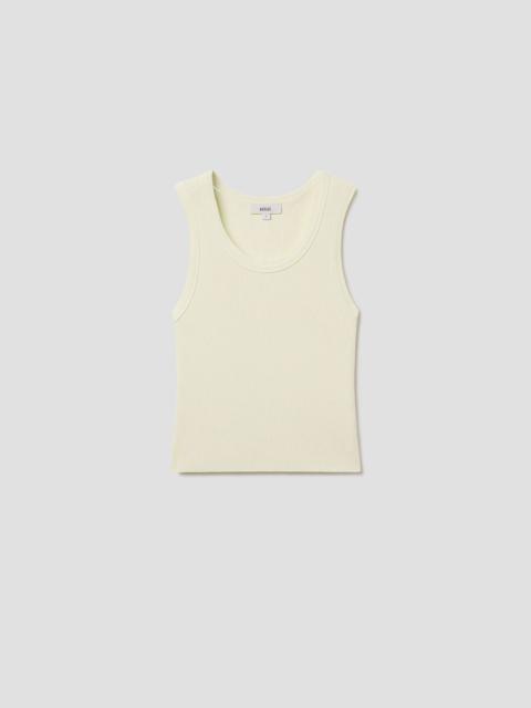 AGOLDE SHRUNKEN POPPY TANK IN LEMON DROP