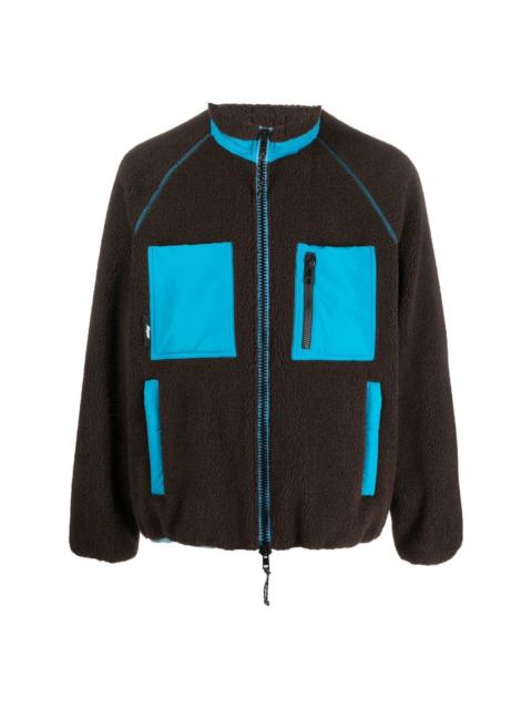 MSGM logo-patch fleece jacket