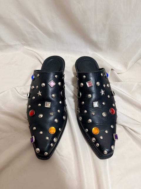 Junya Watanabe Junya Watanabe Studded Pointed Toe Slides