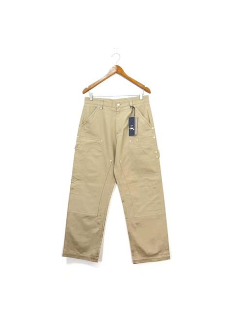 Khaki cargo pants with bee embroidery