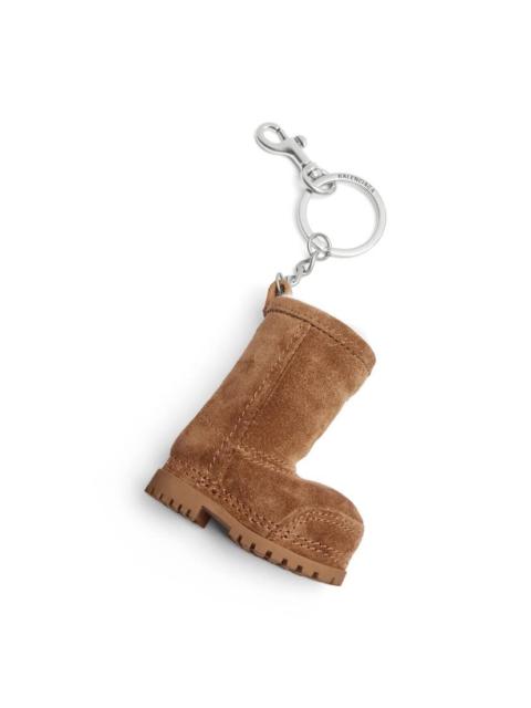 BALENCIAGA Women's Charm/keychain Mini Alaska Boot in Noce
