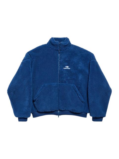 BALENCIAGA Balenciaga 3B Sports Icon Ski Zip-Up Fleece Jacket Light Marine Blue