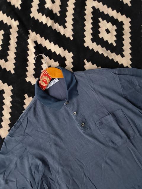 Givenchy Vintage Givenchy Monsieur Textured Knit Polo - Slate Blue
