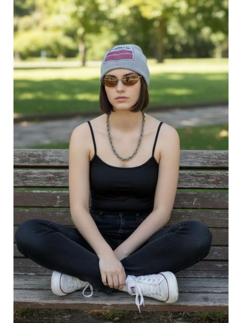 Hysteric Glamour 90s Hysteric Glamour Chevron Baby Tornado Reversible Beanie