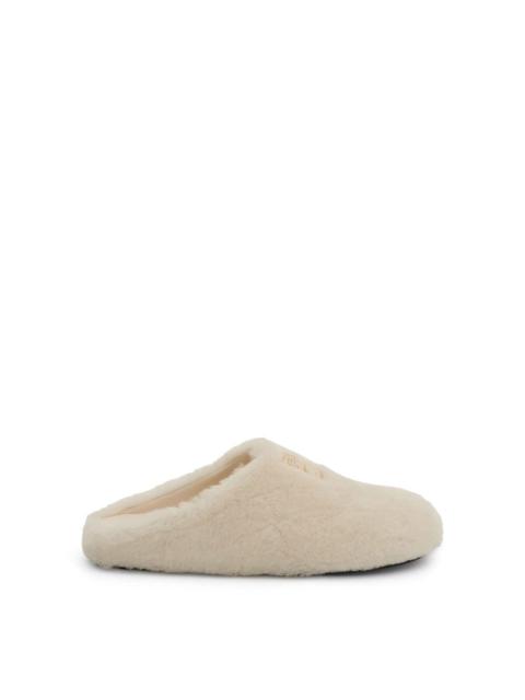 Givenchy 4G Shearling Slip On in Ivory