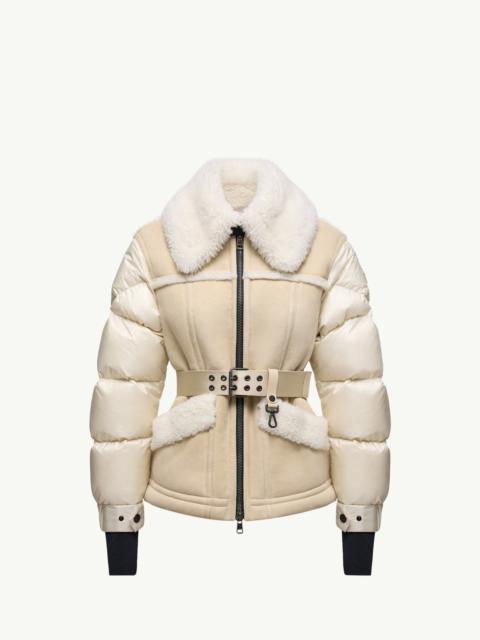 Moncler Grenoble Alvernia Belted Shearling Down Jacket