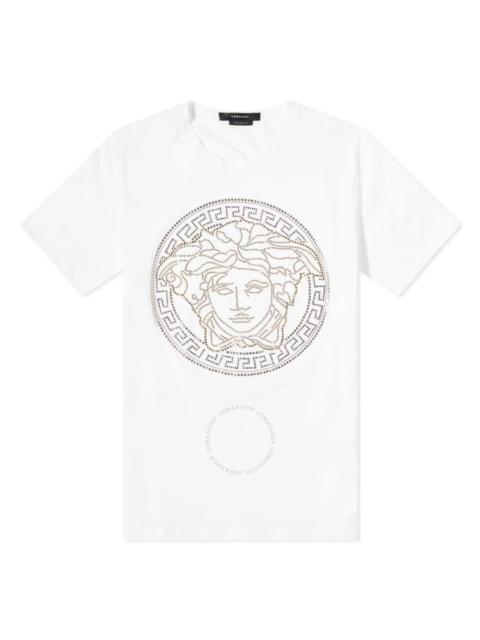 VERSACE Versace Crystal Medusa Motif Short Sleeve T-Shirt