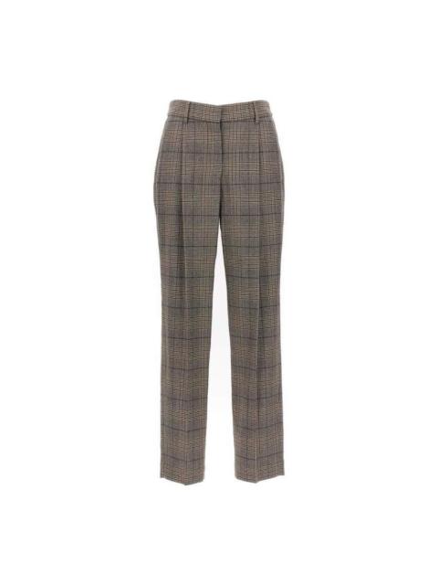 Brunello Cucinelli Brunello Cucinelli Women'S Beige Plaid Wide-Leg Trousers
