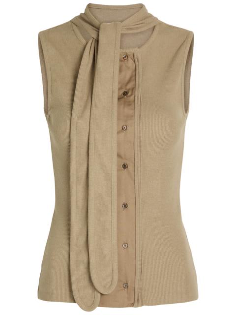 Lemaire Lemaire Scarf-effect Cotton-blend top