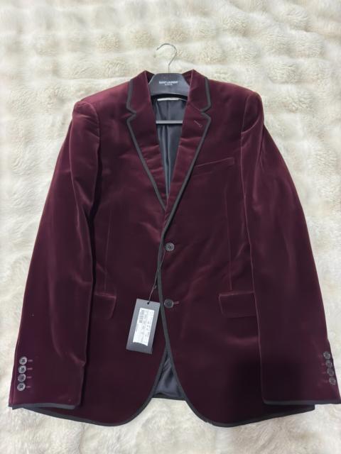 SAINT LAURENT Saint Laurent 2014 original burgundy velvet blazer