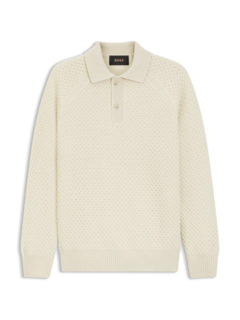 BOSS POLO-COLLAR SWEATER IN CASHMERE